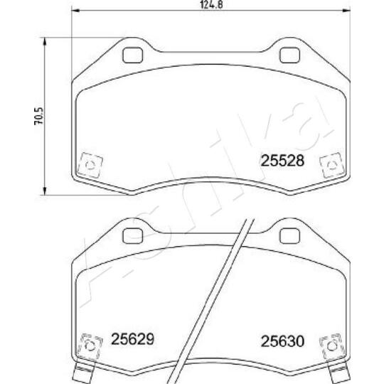 50-03-3004 - Brake Pad Set, disc brake 