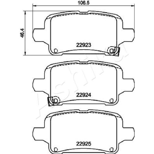 51-00-0406 - Brake Pad Set, disc brake 