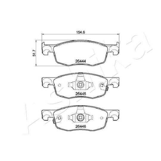 50-02-2028 - Brake Pad Set, disc brake 