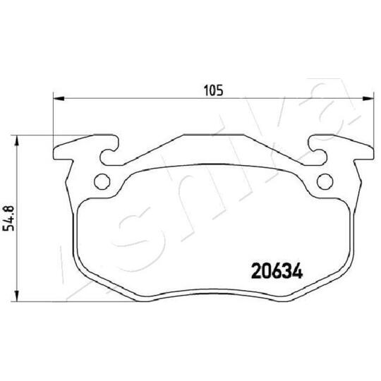 50-00-0718 - Brake Pad Set, disc brake 