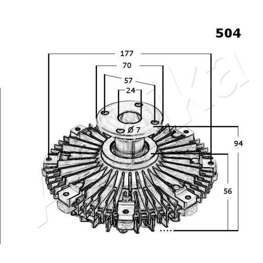 36-05-504 - Clutch, radiator fan 