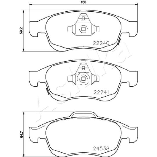 50-00-0217 - Brake Pad Set, disc brake 