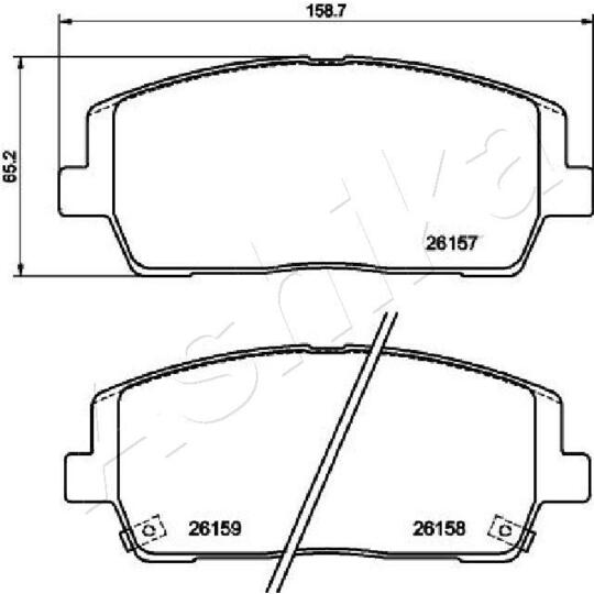 50-0H-H30 - Brake Pad Set, disc brake 