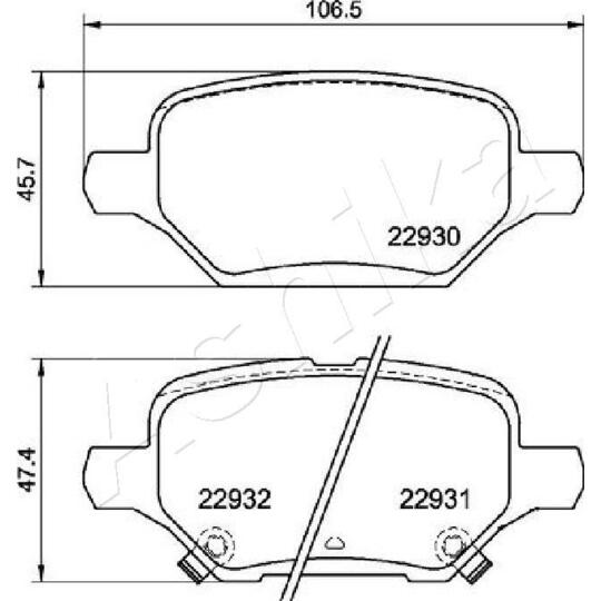 51-00-0405 - Brake Pad Set, disc brake 