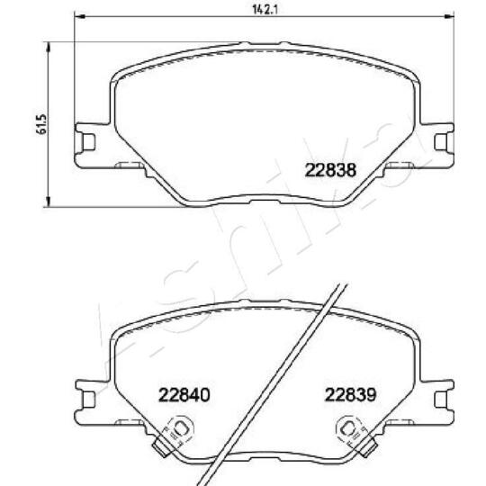 50-00-0417 - Brake Pad Set, disc brake 