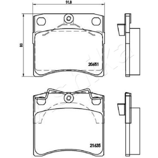 50-00-0950 - Brake Pad Set, disc brake 