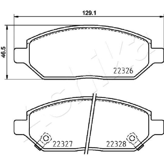 50-00-0407 - Brake Pad Set, disc brake 