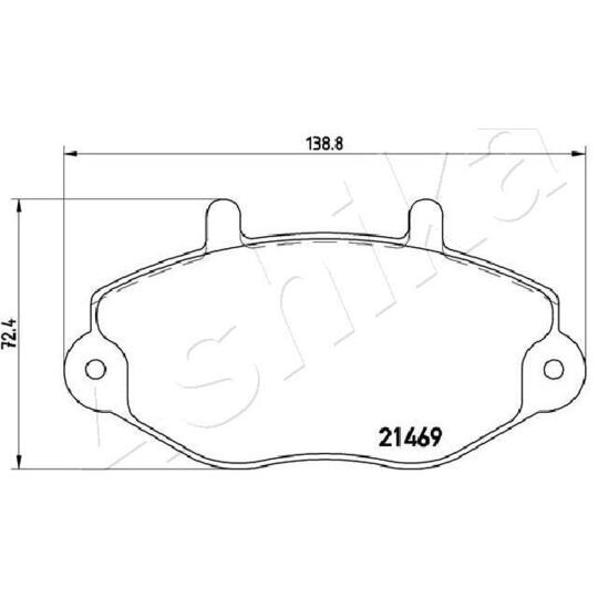 50-00-0322 - Brake Pad Set, disc brake 