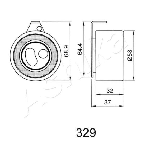 45-03-329 - Tensioner, timing belt 