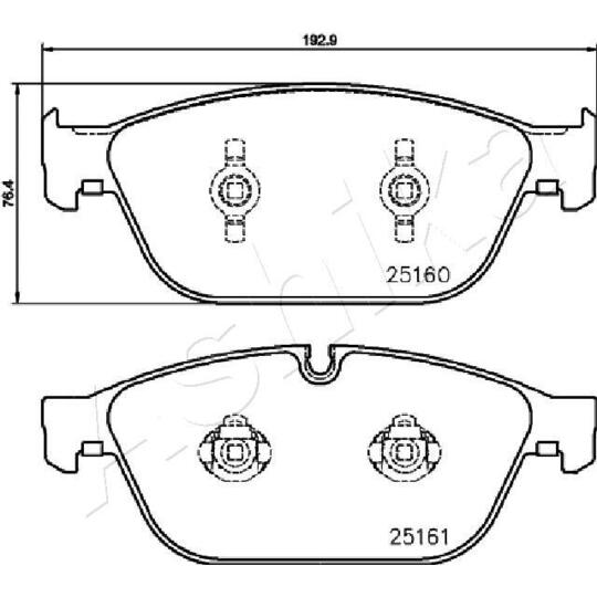 50-00-0930 - Brake Pad Set, disc brake 