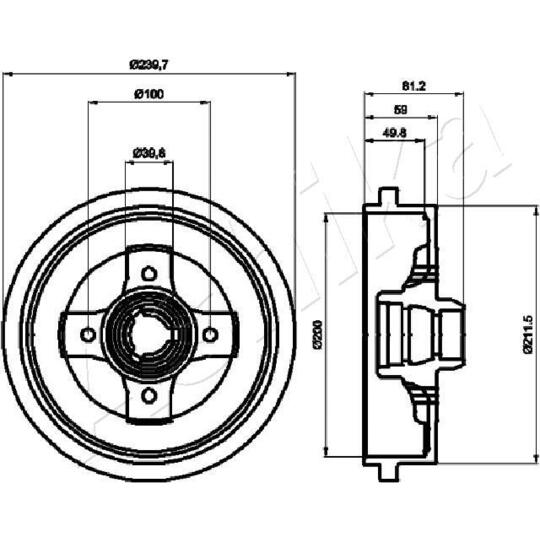 56-00-0909 - Brake Drum 