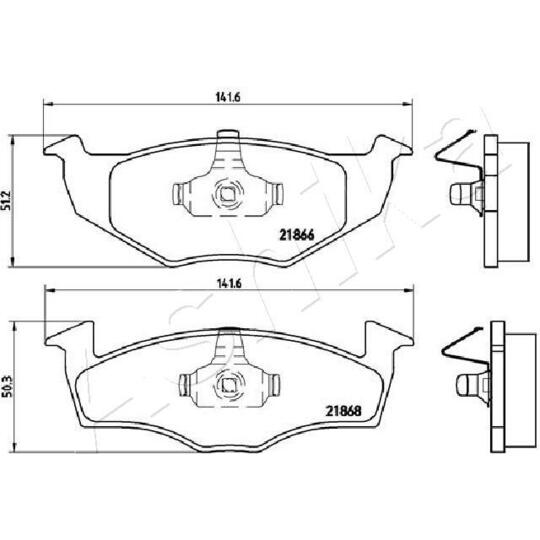 50-00-0934 - Brake Pad Set, disc brake 