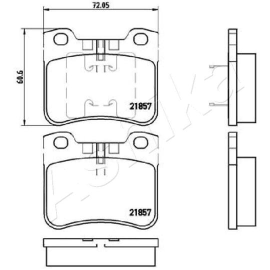 50-00-0600 - Brake Pad Set, disc brake 