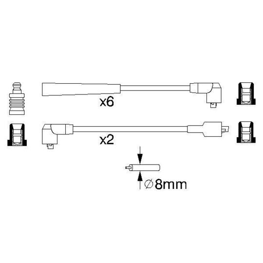 0 986 356 858 - Ignition Cable Kit 