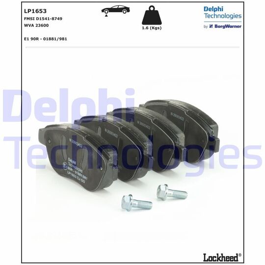 LP1653 - Brake Pad Set, disc brake 