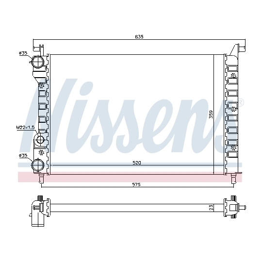 61802 - Radiator, engine cooling 