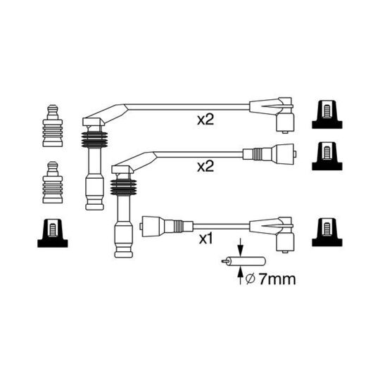 0 986 357 242 - Ignition Cable Kit 