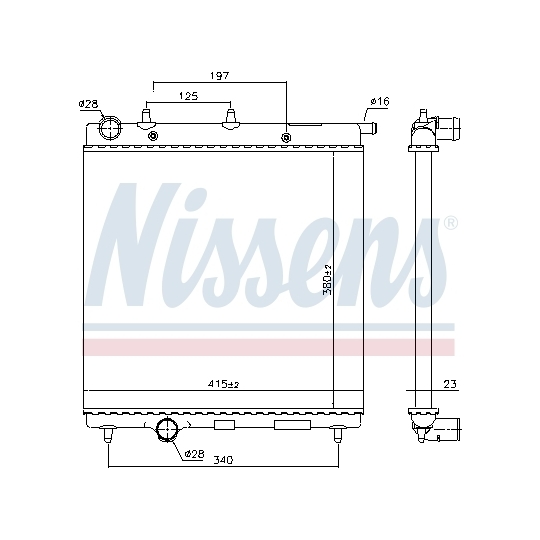 61277 - Radiator, engine cooling 