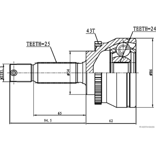 J2825131 - Joint Kit, drive shaft 