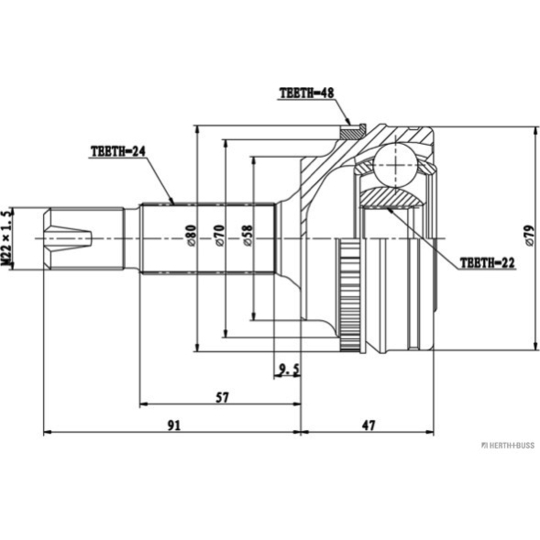 J2822142 - Joint Kit, drive shaft 