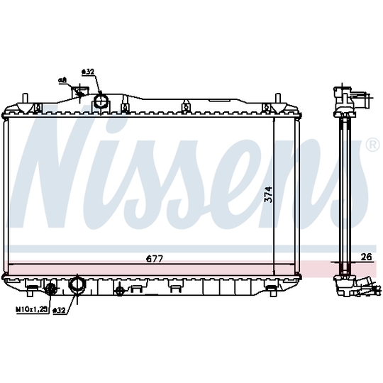 68134A - Radiator, engine cooling 