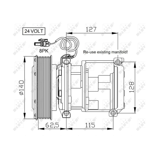 32662 - Kompressori, ilmastointilaite 