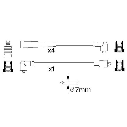 0 986 356 734 - Ignition Cable Kit 