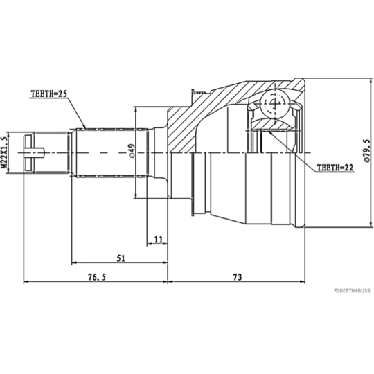 J2828007 - Joint Kit, drive shaft 