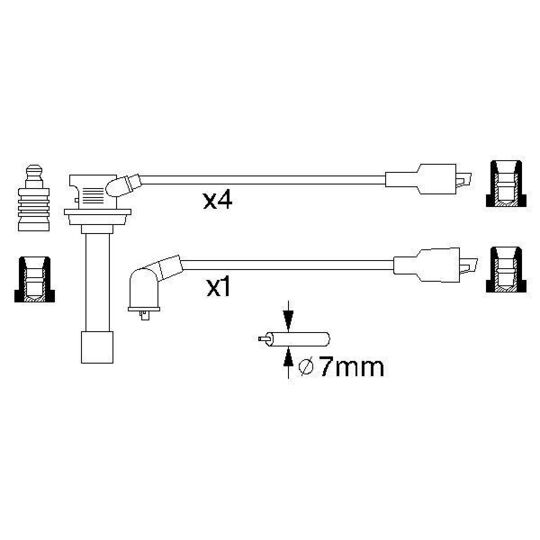 0 986 356 756 - Ignition Cable Kit 