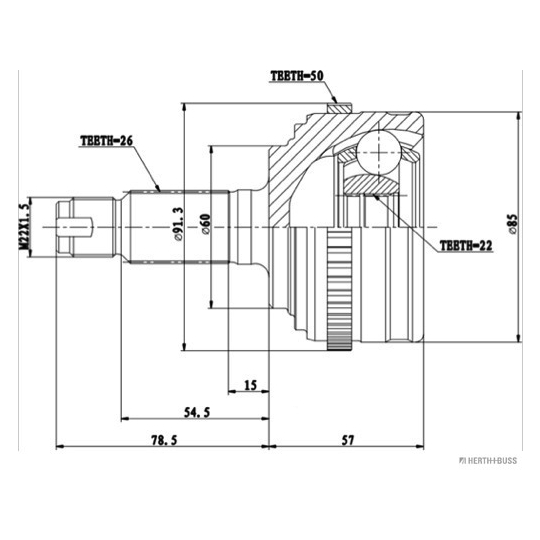 J2824142 - Joint Kit, drive shaft 