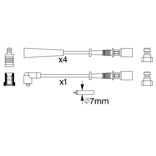 0 986 356 853 - Ignition Cable Kit 