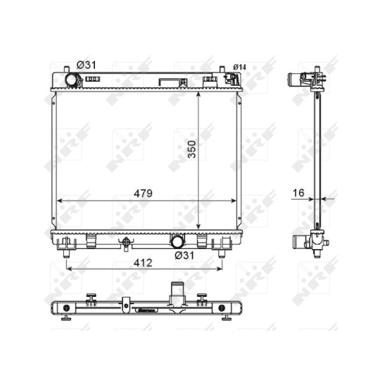 53667 - Radiator, engine cooling 