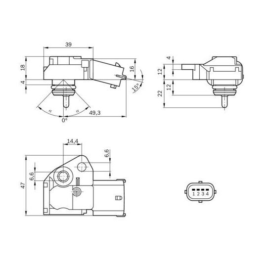 0 261 230 109 - Sensor, intake manifold pressure 