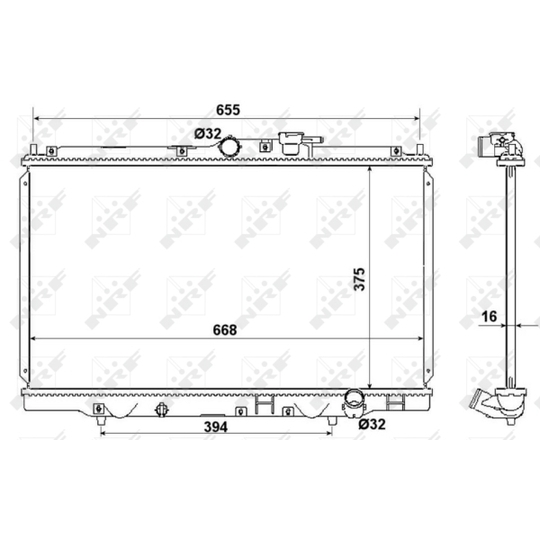 53508 - Radiator, engine cooling 