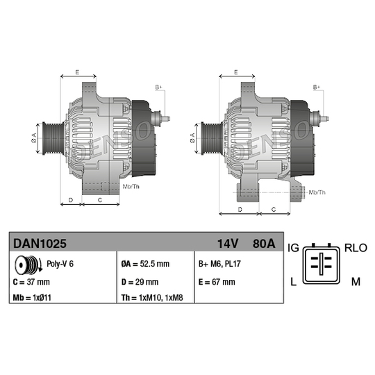 DAN1025 - Alternator 