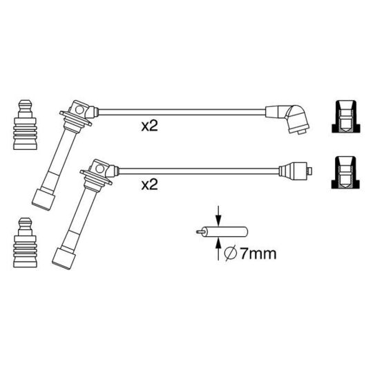 0 986 357 241 - Ignition Cable Kit 