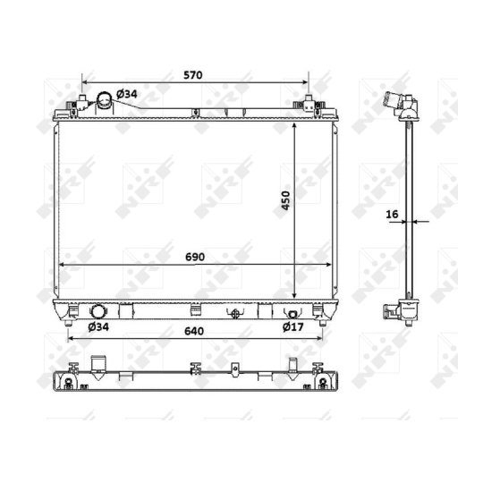 53917 - Radiator, engine cooling 