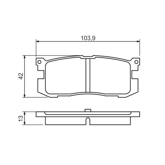 0 986 461 138 - Brake Pad Set, disc brake 