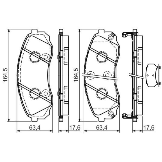 0 986 494 377 - Brake Pad Set, disc brake 