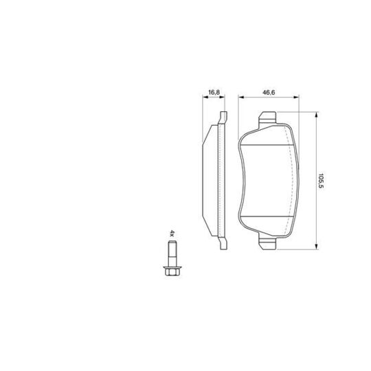 0 986 494 125 - Brake Pad Set, disc brake 