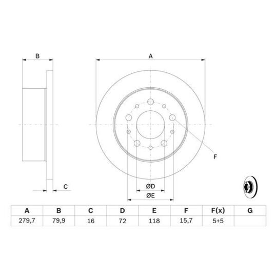 0 986 479 399 - Brake Disc 