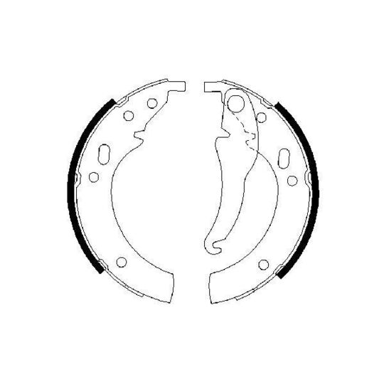 0 986 487 012 - Brake Shoe Set 