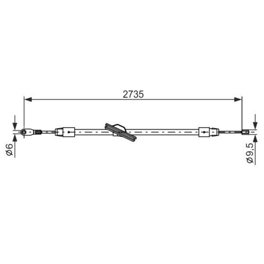 1 987 477 845 - Cable, parking brake 