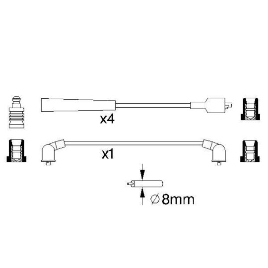 0 986 357 129 - Ignition Cable Kit 