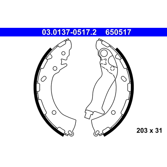 03.0137-0517.2 - Brake Shoe Set 
