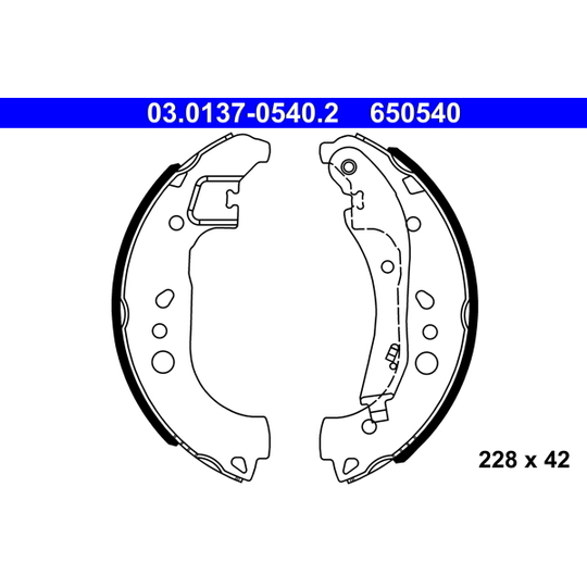 03.0137-0540.2 - Brake Shoe Set 