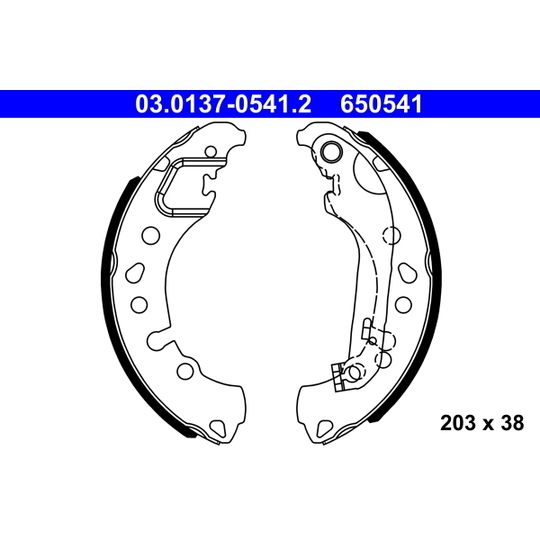 03.0137-0541.2 - Brake Shoe Set 