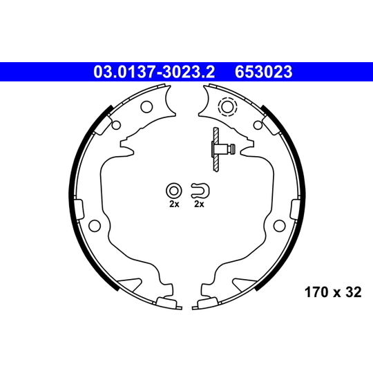 03.0137-3023.2 - Piduriklotside komplekt, seisupidur 