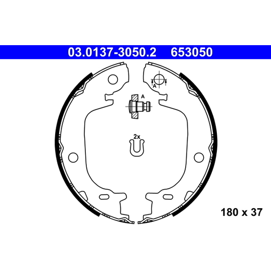 03.0137-3050.2 - Brake Shoe Set, parking brake 