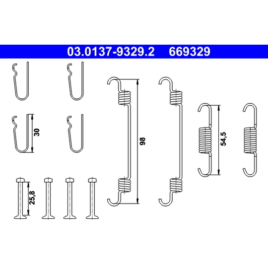 03.0137-9329.2 - Accessory Kit, parking brake shoes 